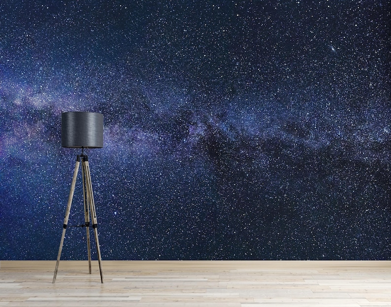 Milky Way Galaxy Wallpaper Mural - Peel and Stick Space Wall Art ...