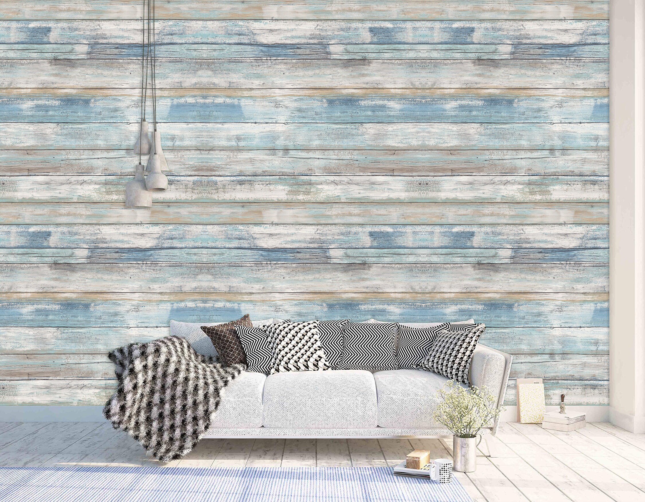Wood Texture Mural Distressed Wood Vinyl Wallpaper Shiplap Etsy Canada