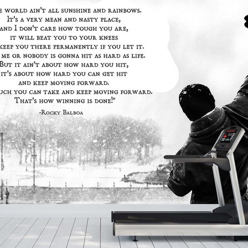 Gym Wall Mural Sport Motivation Wallpaper Peel and Stick Etsy