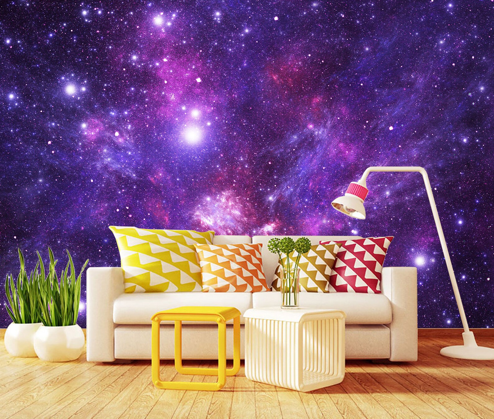 Galaxy Wall Murals Peel and Stick Space Wall Decal Wallpaper Etsy