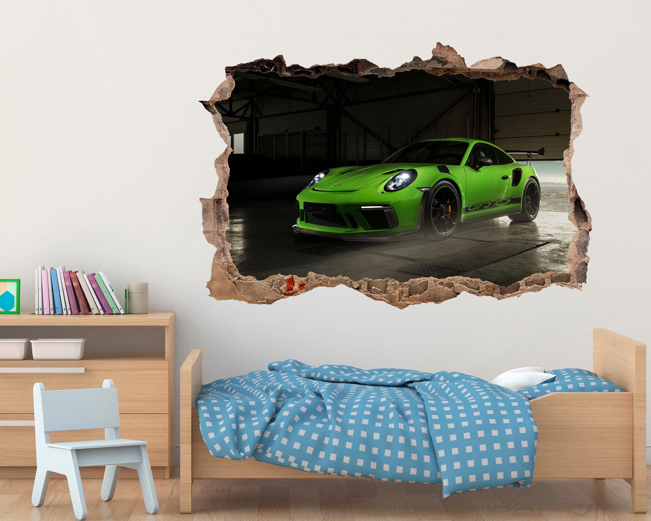 Porsche Wall Decal Car Wall Sticker Sport Car Wall Art Game Room Wall ...