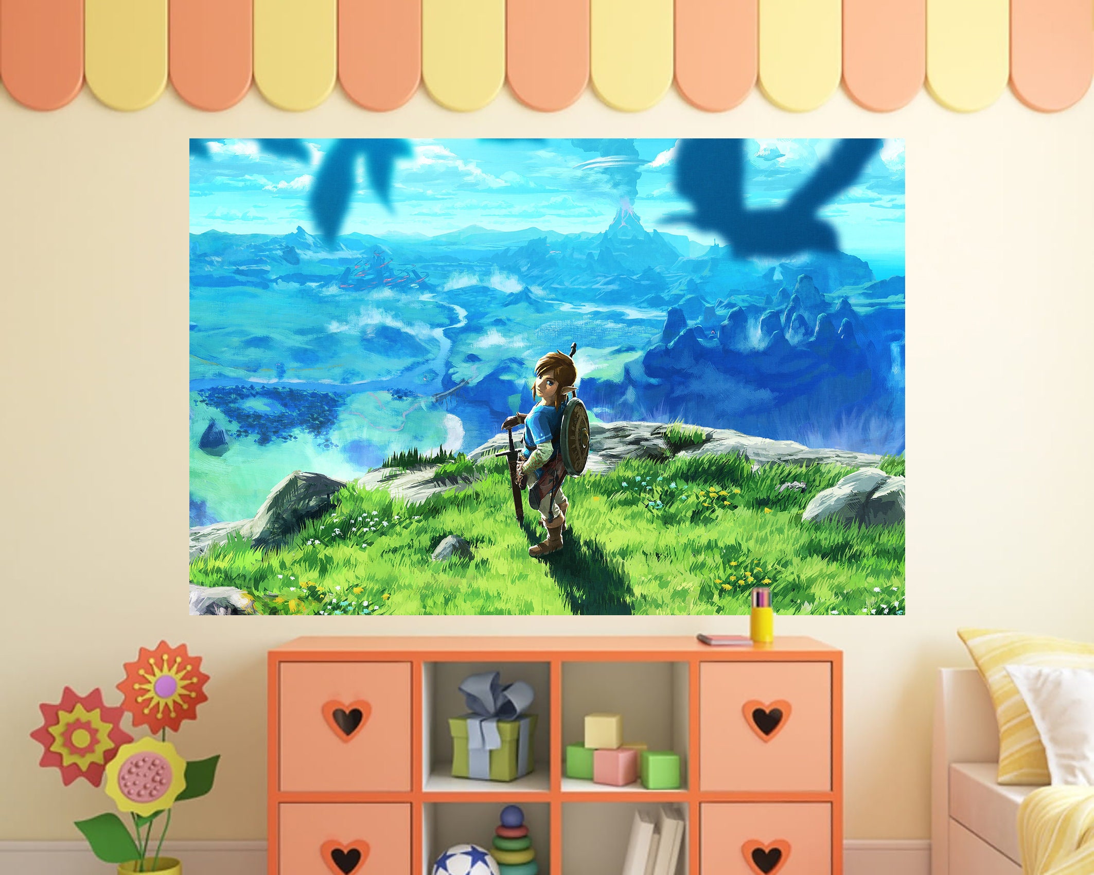 Zelda Wallpaper Zelda Mural Legend of Zelda Vinyl Wallpaper Etsy