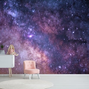 Star Clusters Galaxy Wallpaper Peel and Stick Space Wall Mural Starry Sky Wall Decor Night Sky View Wallpaper