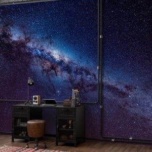 Space Galaxy Stars Milky Way Planets Wall Murals Removable Peel and ...