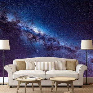 Space Galaxy Stars Milky Way Planets Wall Murals Removable Peel and ...