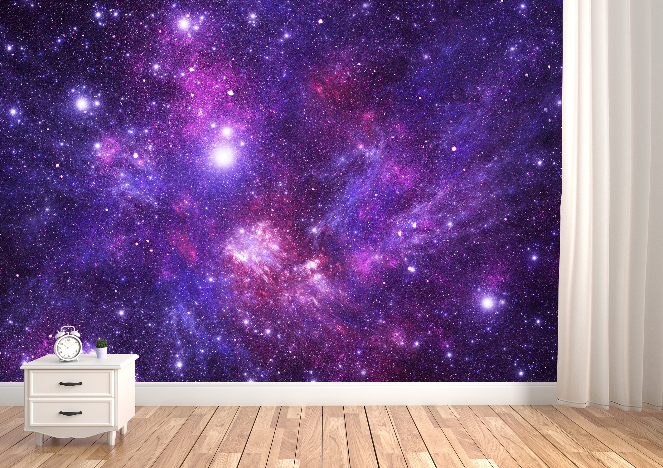 Galaxy Wall Murals Peel y Stick Space Wall Decal Wallpaper Etsy