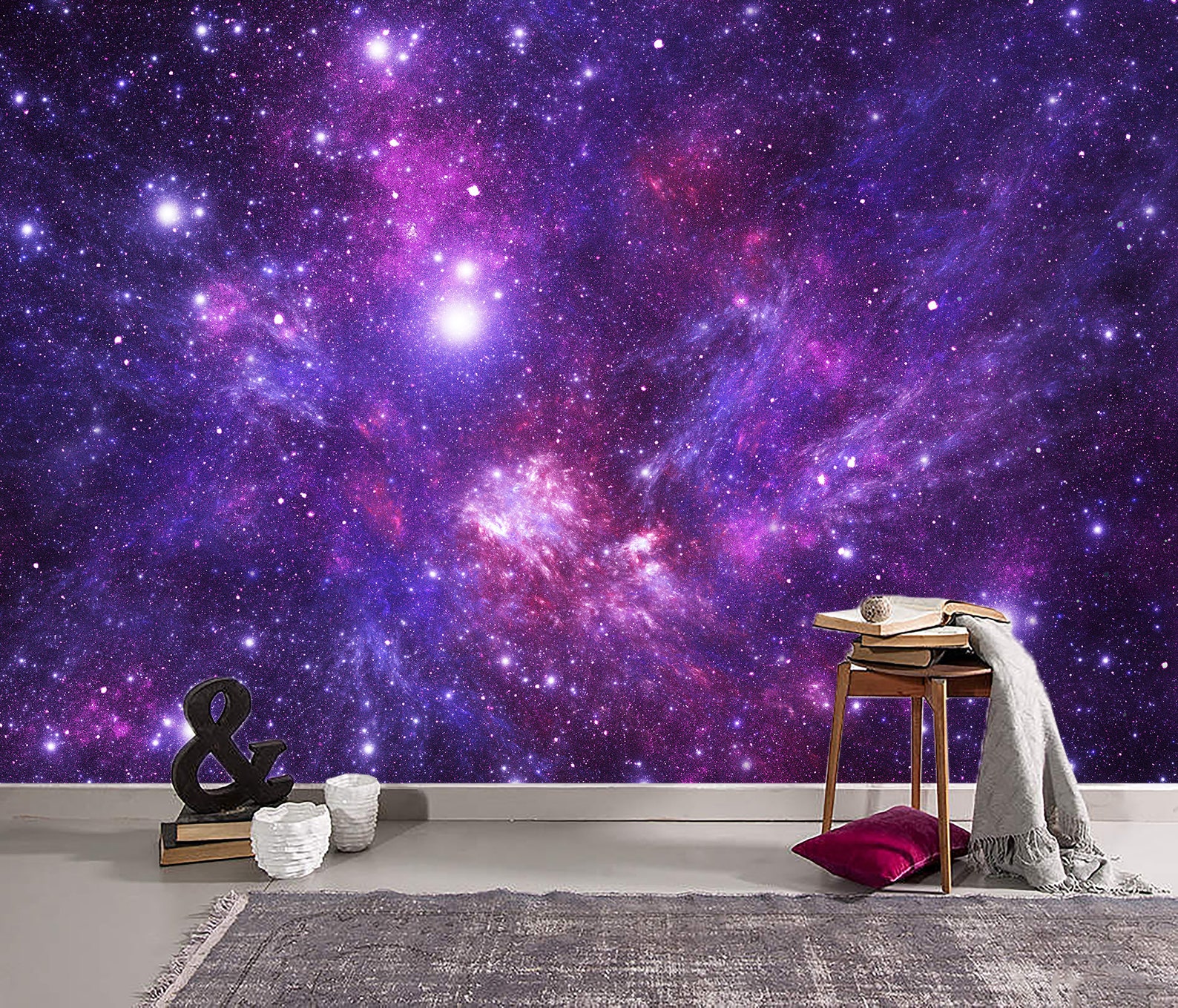 Galaxy Wall Murals Peel and Stick Space Wall Decal Wallpaper Etsy