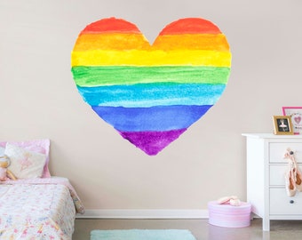Regenbogen Herz Aufkleber Kinderzimmer Wandaufkleber Kinderzimmer Dekor