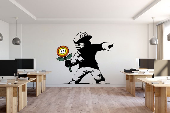 Peel And Stick Mario Bros Adesivo Da Parete Adesivo Da Parete Super Mario Decalcomania Del Videogioco Per La Decorazione Della Stanza Preppy - Italia - Foto 2