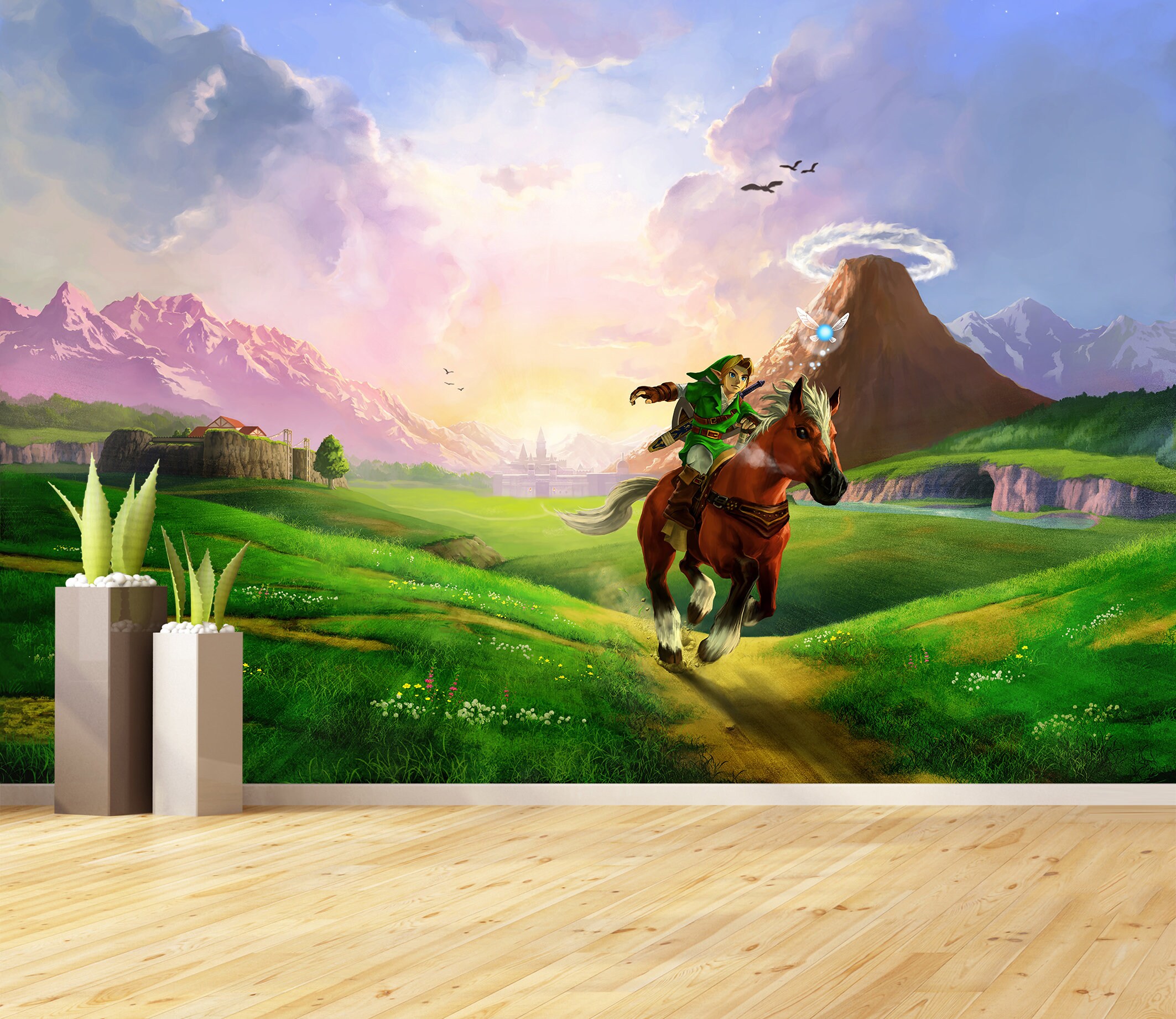 Zelda Wallpaper Zelda Mural Legend of Zelda Vinyl Wallpaper Etsy