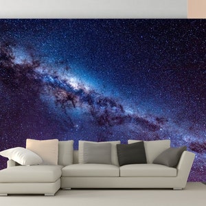 Space Galaxy Stars Milky Way Planets Wall Murals Removable Peel and ...