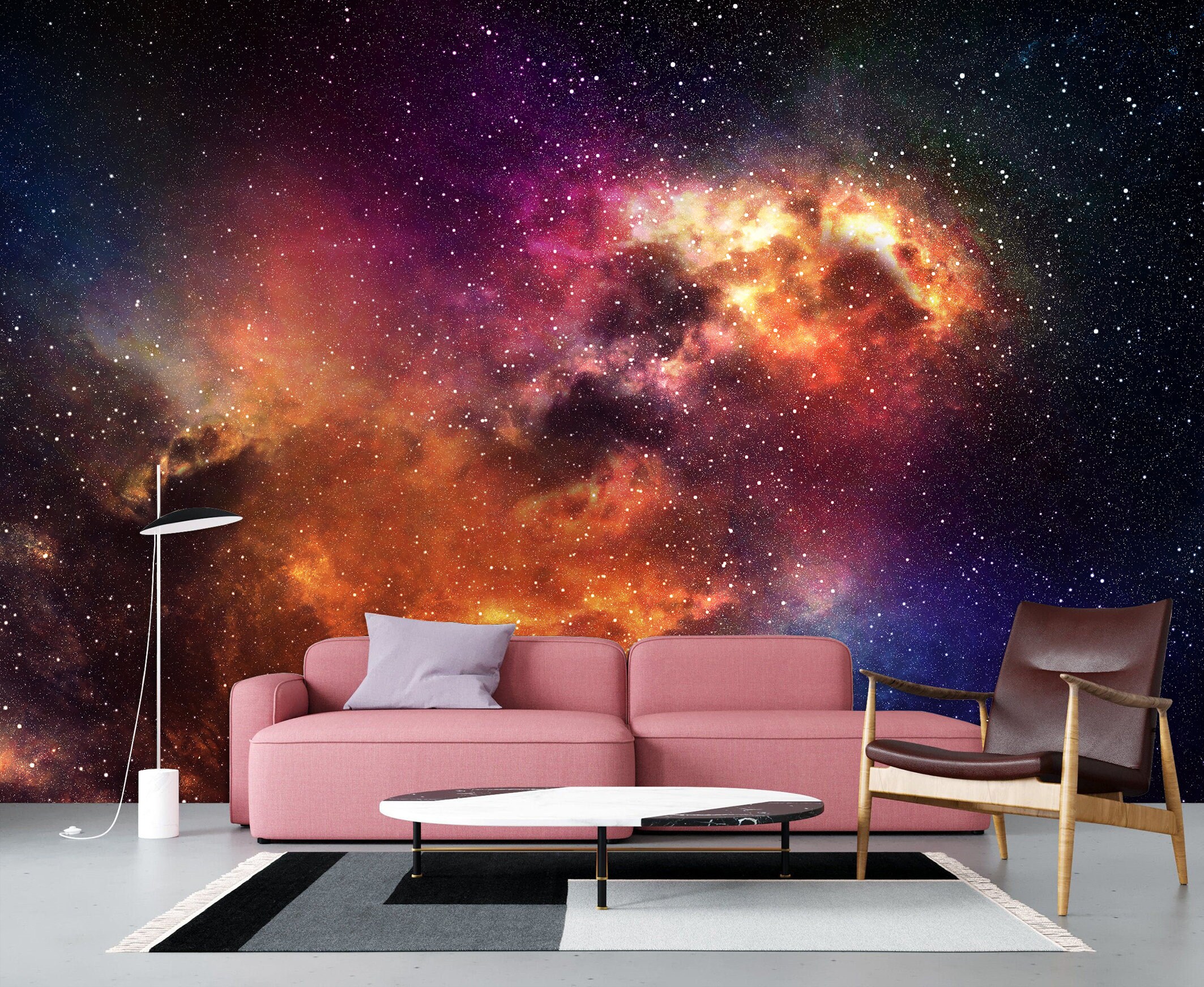 Night Sky Wall Mural Peel & Stick Kids Bedroom Galaxy | Etsy