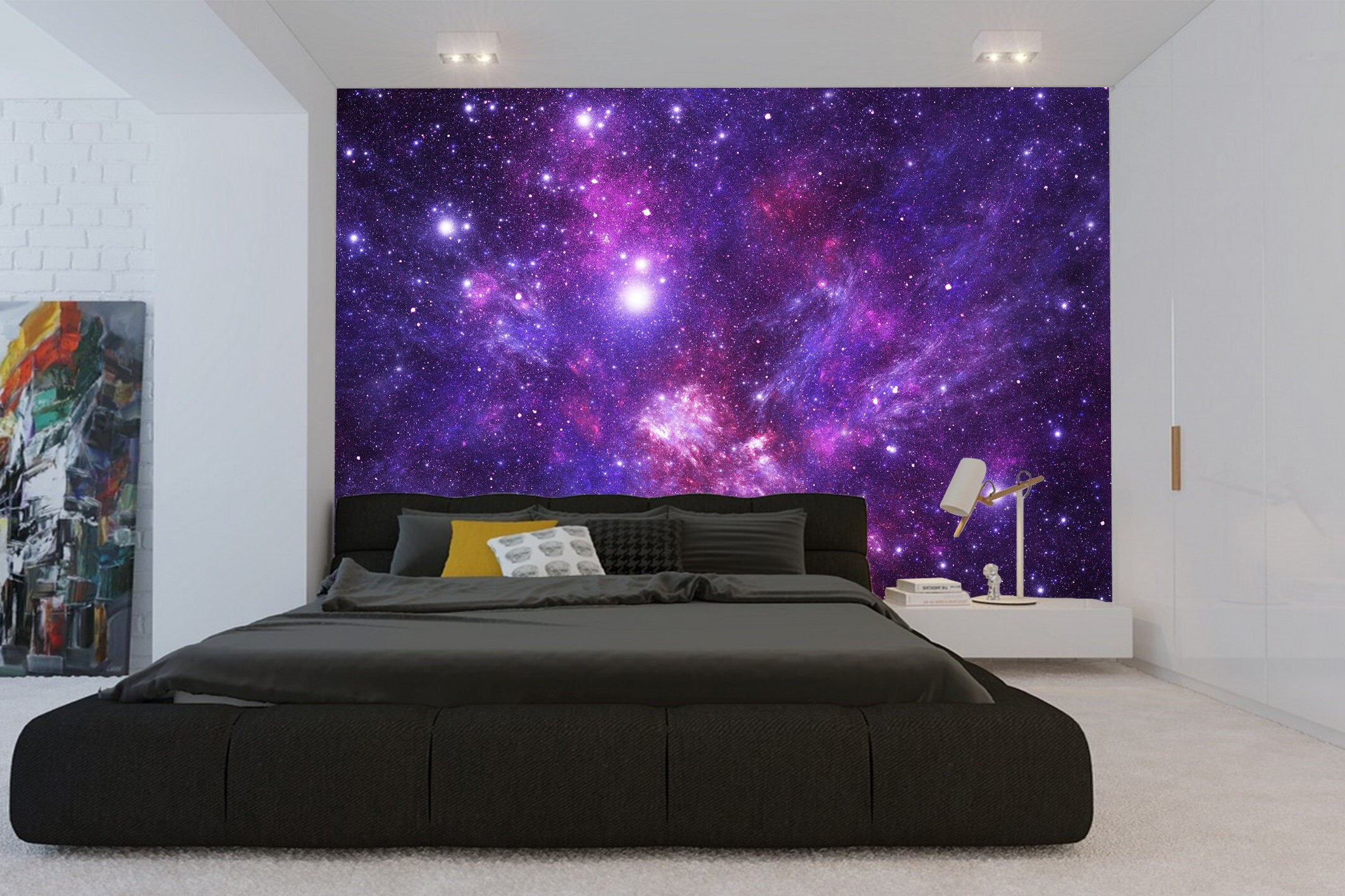 Galaxy Wall Murals Peel and Stick Space Wall Decal Wallpaper Etsy