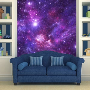 Galaxy Wall Murals Peel and Stick Space Wall Decal Wallpaper - Etsy
