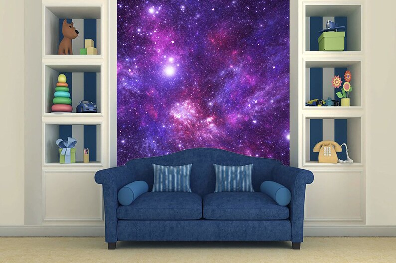 Galaxy Wall Murals Peel and Stick Space Wall Decal Wallpaper - Etsy