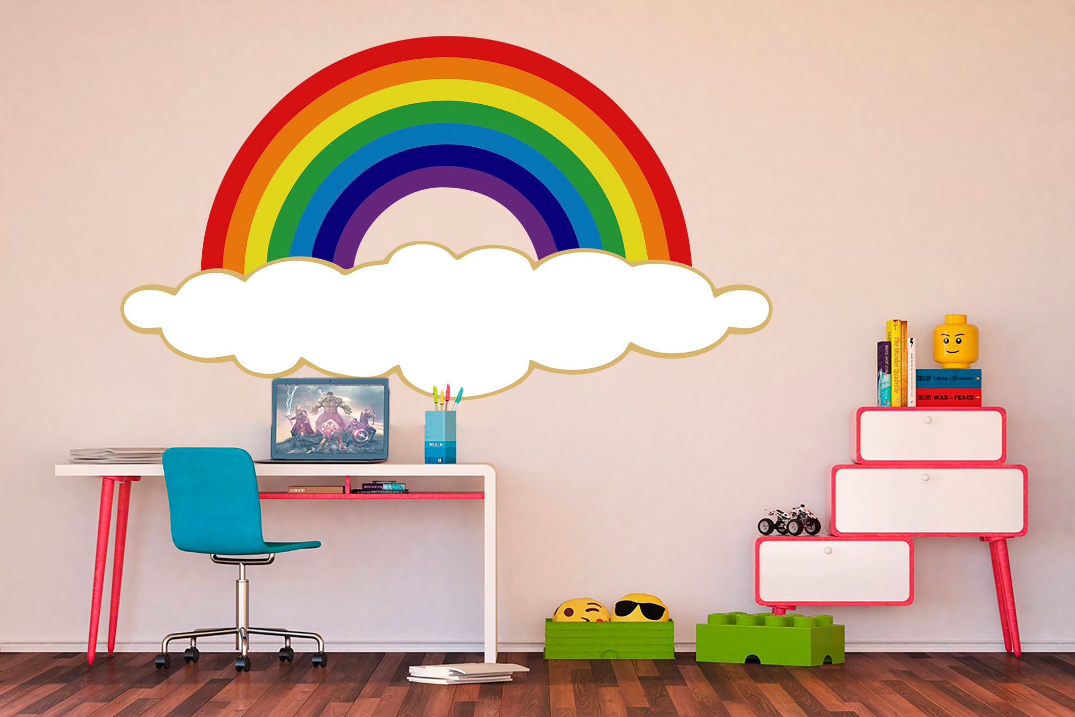 Rainbow Decal Nursery Decor Rainbow Wall Art Kids Room Decor | Etsy