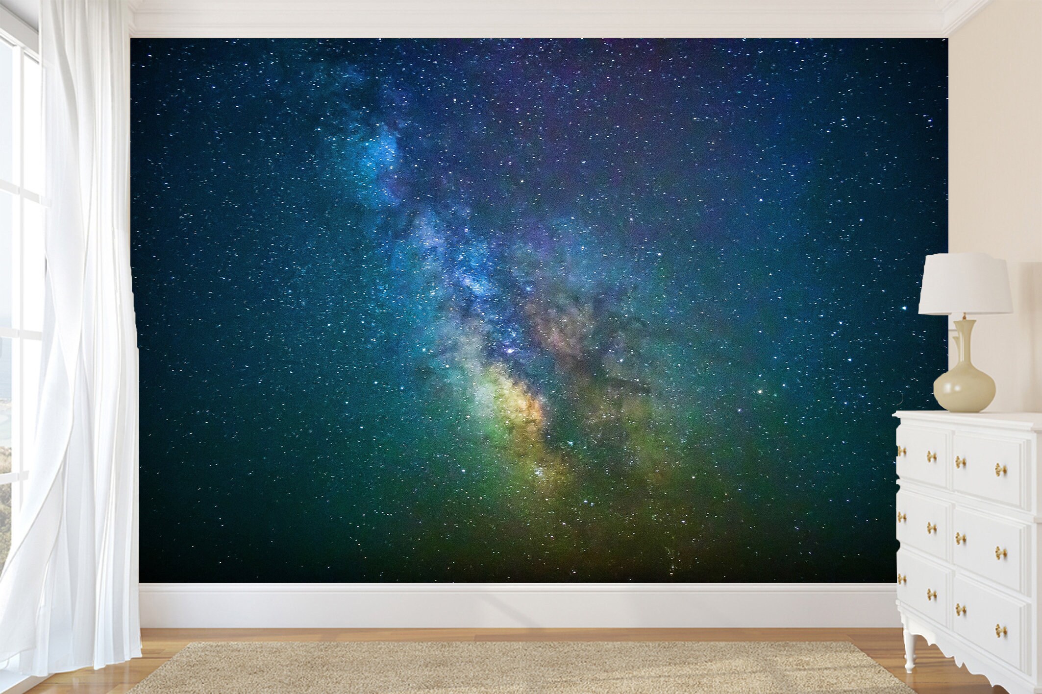 Espacio Galaxy Wall Mural Estrellas Vía Láctea Universo Etsy