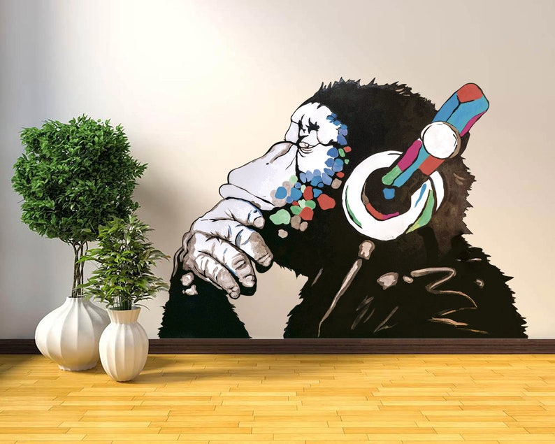 Banksy Monkey Decal Home Decor Office Wall Art Universal ...