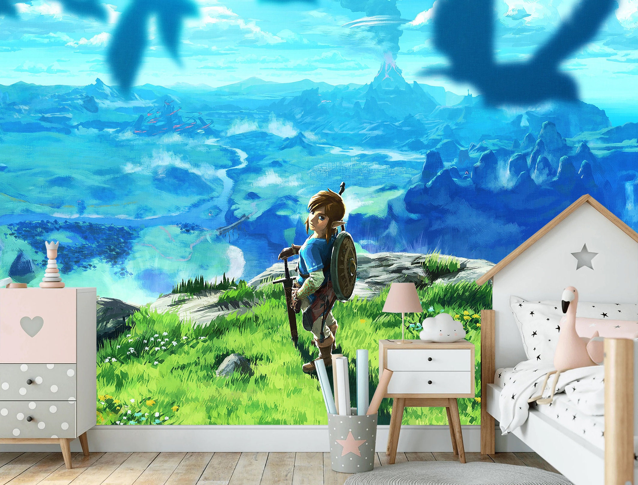 Zelda Wallpaper Fantasy Wall Mural Legend of Zelda Gamer Room