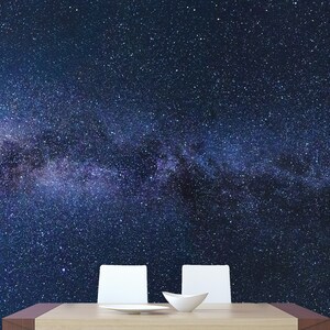 Milky Way Galaxy Wallpaper Mural - Peel and Stick Space Wall Art ...