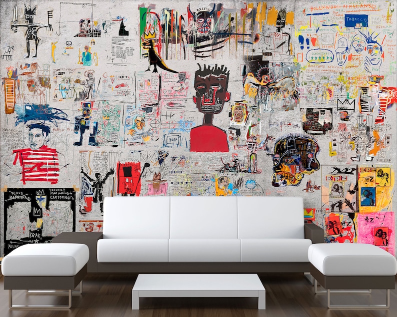 Wall Mural Graffiti Street Art Peel and Stick Self-adhesive Art Collage Wallpaper 