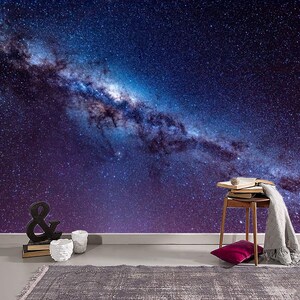 Space Galaxy Stars Milky Way Planets Wall Murals Removable Peel and ...