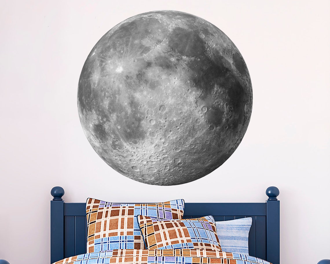 Moon Decal Moon Sticker Moon Wall Art Bedroom Decor Kids Etsy