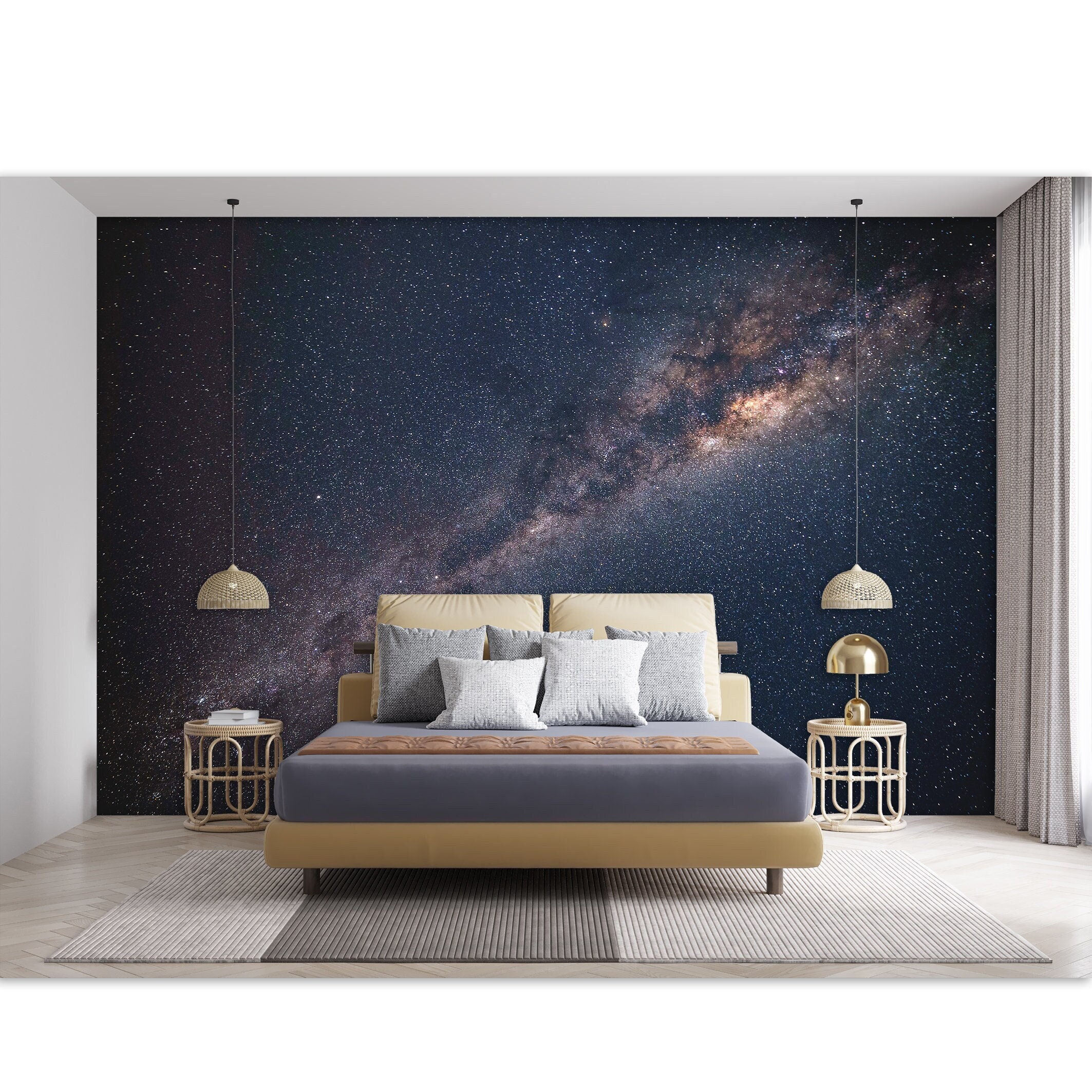 Space Galactic Stars Wallpaper Bedroom Wall Mural Space Astronomy Wallpaper  Peel and Stick Photo Night Sky Mural Scenic Milky Way Wallpaper - Etsy, image size:2126x2126