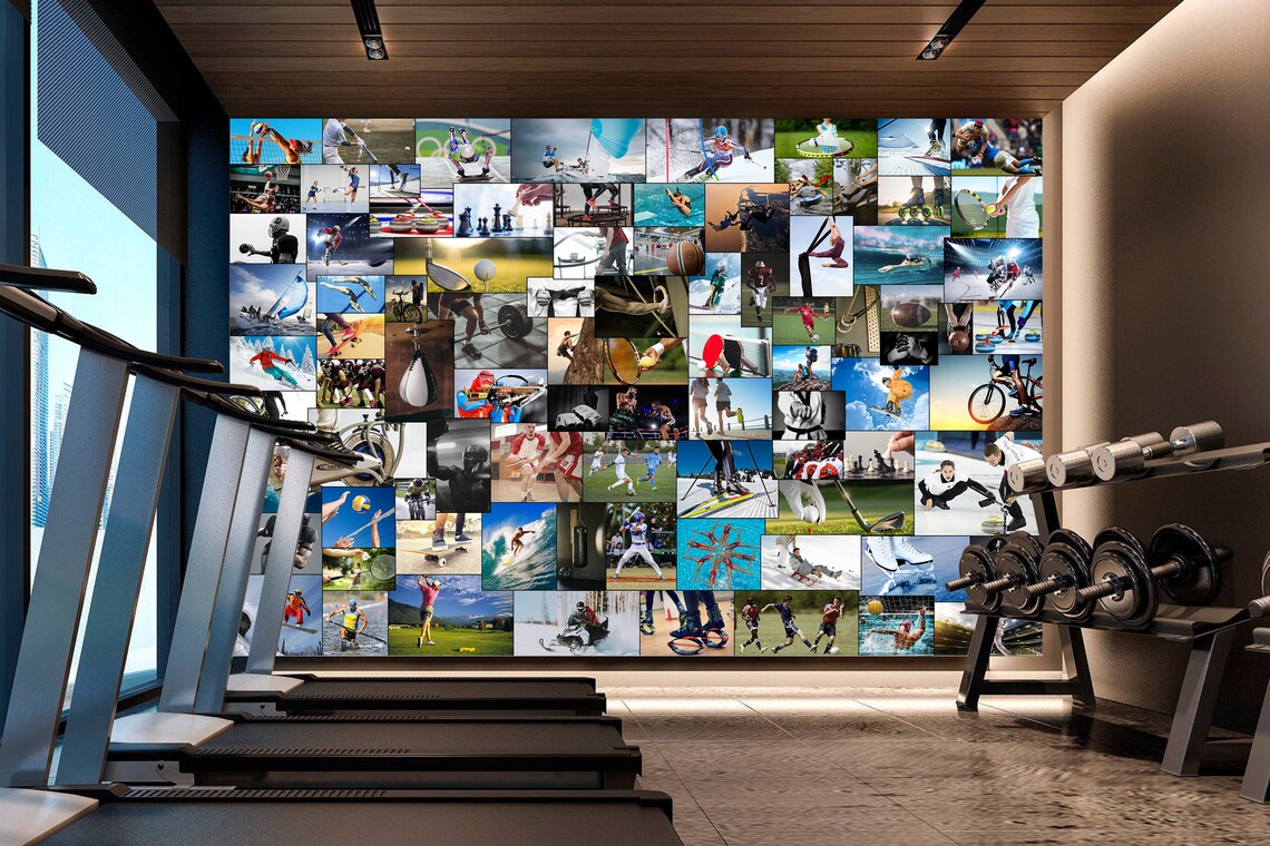 Sports Self-adhesive Peel and Stick Vinyl Wallpaper Workout | Etsy