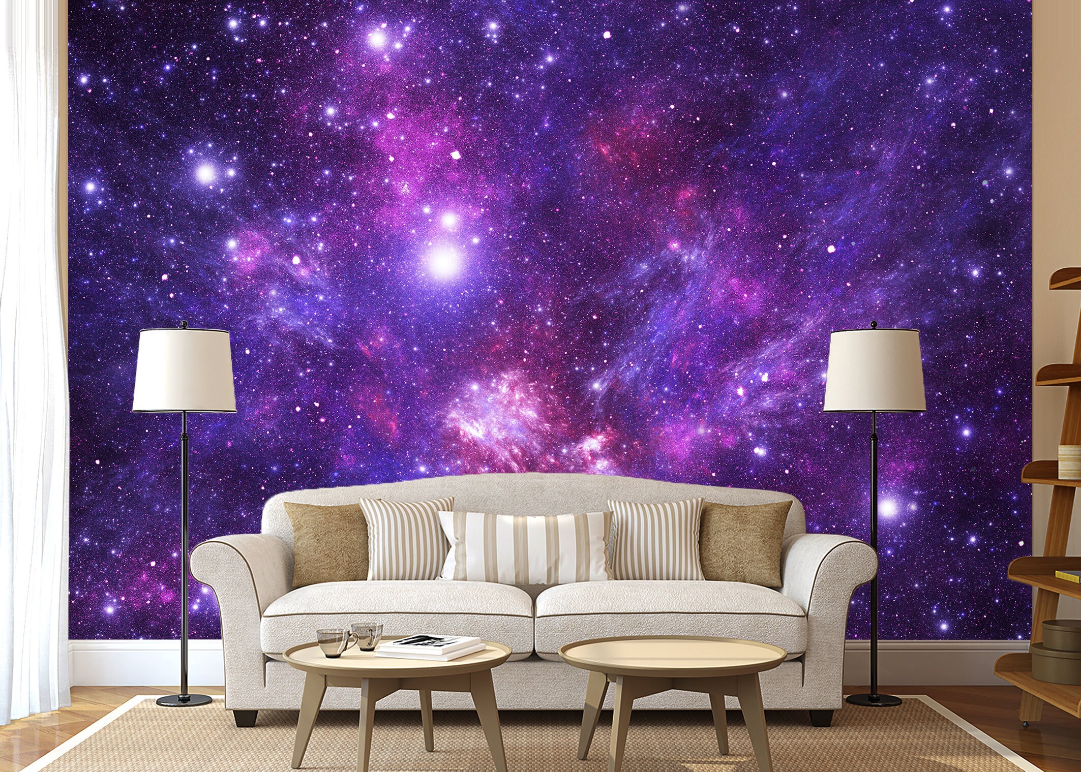Galaxy Wall Murals Peel and Stick Space Wall Decal Wallpaper Etsy UK