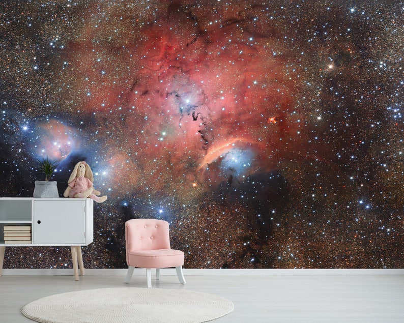 Space Galaxy Wall Mural Stars Wallpaper Wall Murals Etsy