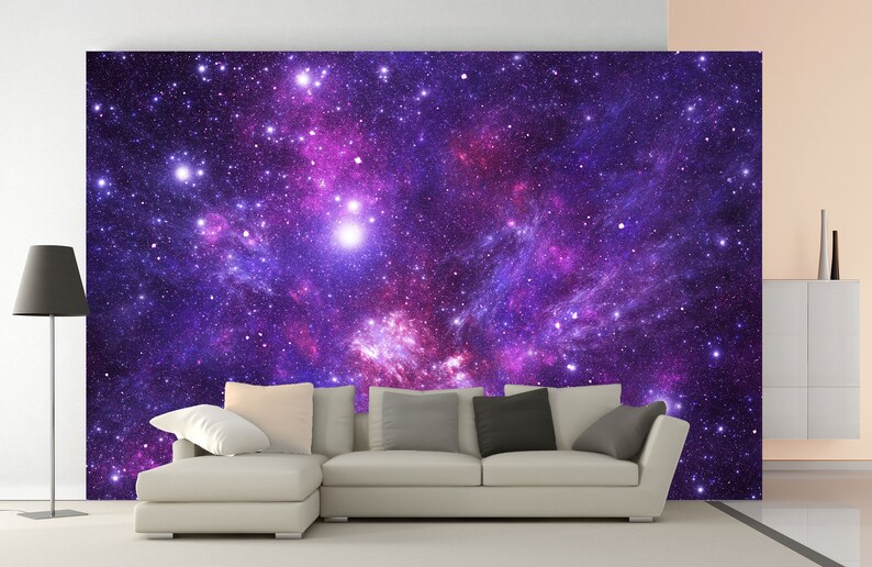 Galaxy Wall Murals Peel and Stick Space Wall Decal Wallpaper Etsy