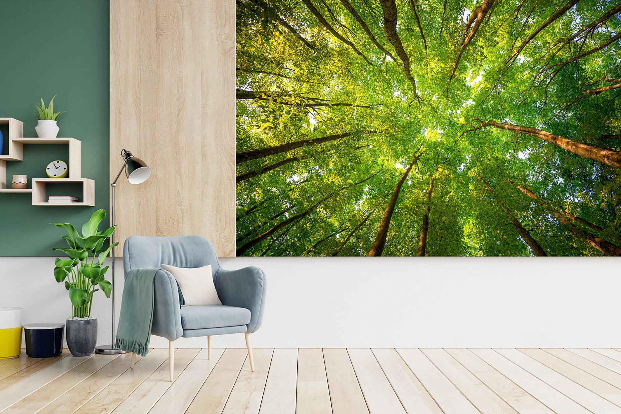 Trees Wall Murals Forest Mural Peel & Stick Printable Etsy