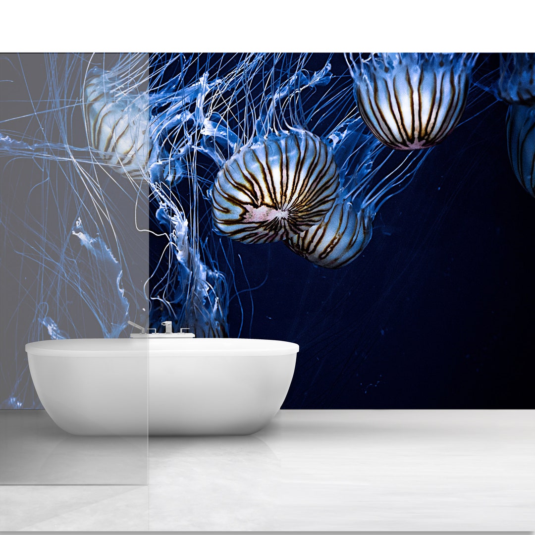 Jellyfish Wall Mural Jellyfish Wallpaper Peel and Stick - Etsy