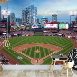 Baseball Stadion Wandbild Tapete Tapete Baseball Park Tapete Baseball Feld Tapete Baseball Wandaufkleber Benutzerdefinierte Man Höhle Tapete Druck