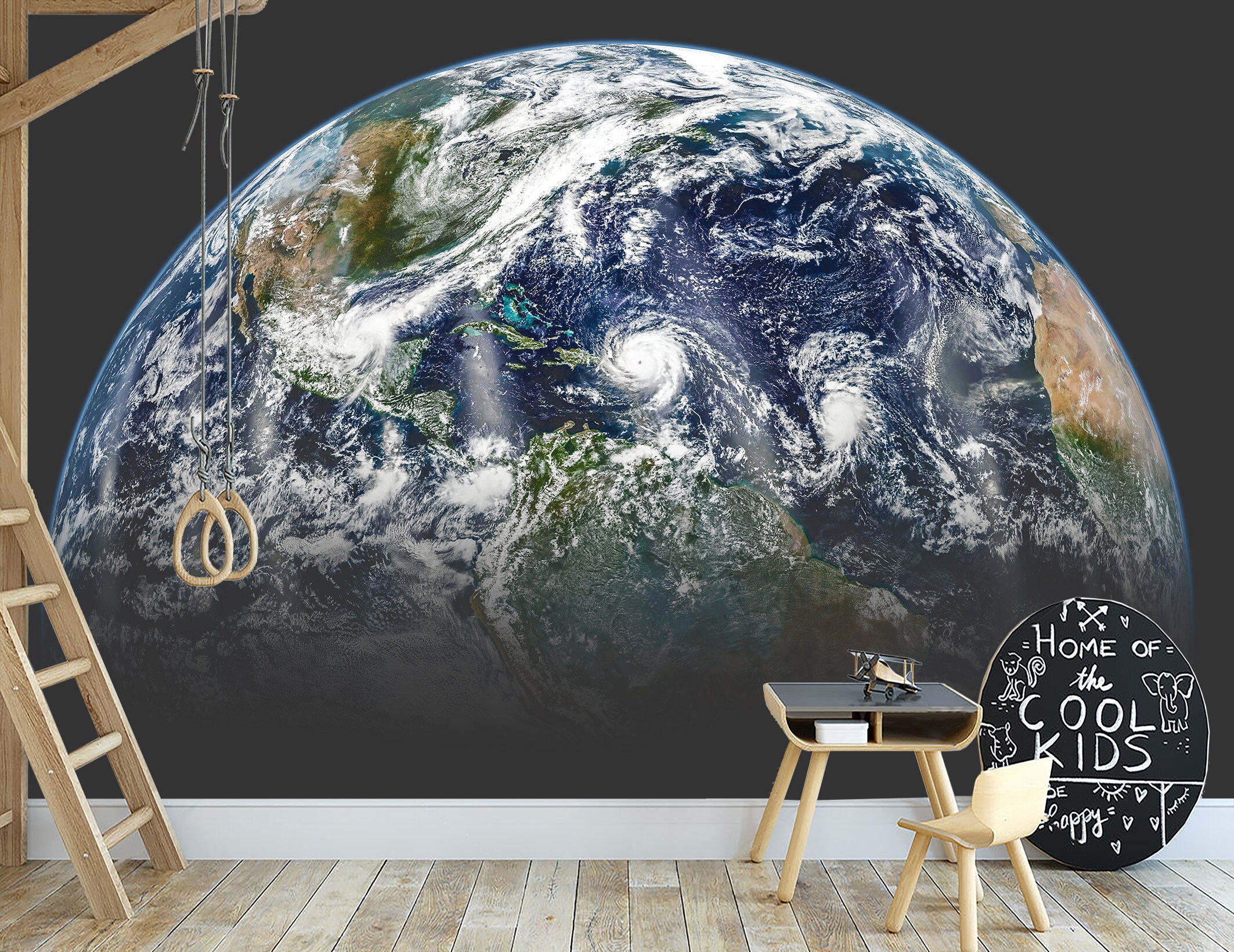 Planet Earth Wallpaper Mural Peel and Stick Space Wall Decal Print - Etsy
