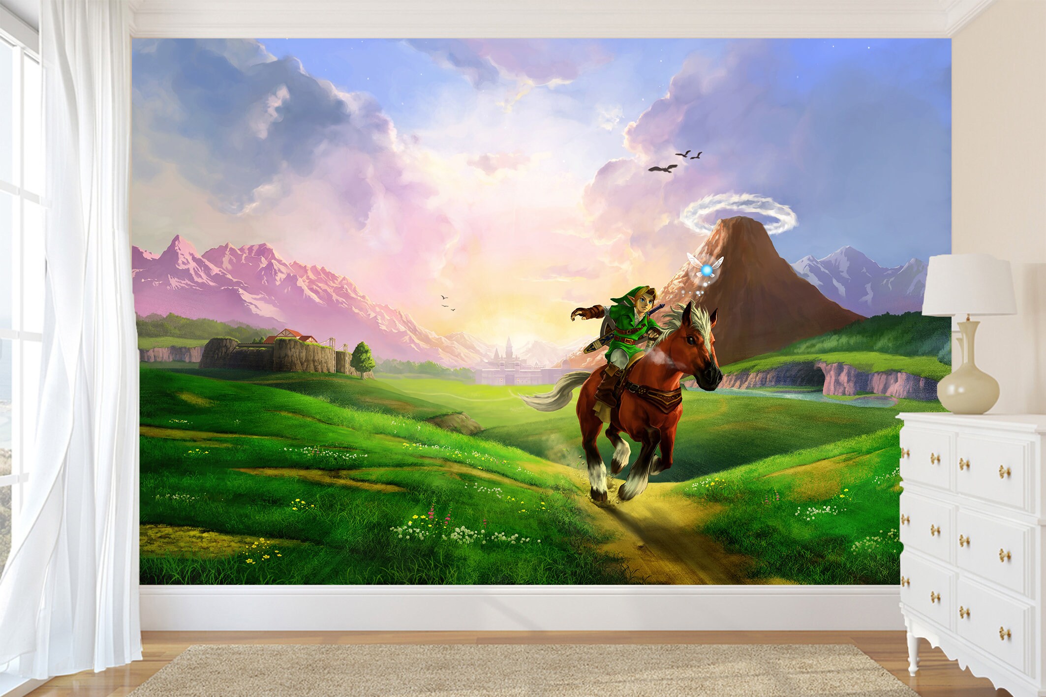 Zelda Wallpaper Zelda Mural Legend of Zelda Vinyl Wallpaper Etsy