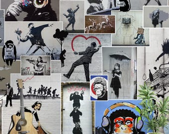 Wallpaper Street Art Graffiti Wall Mural Artsy Print Wall Decor Wallcovering