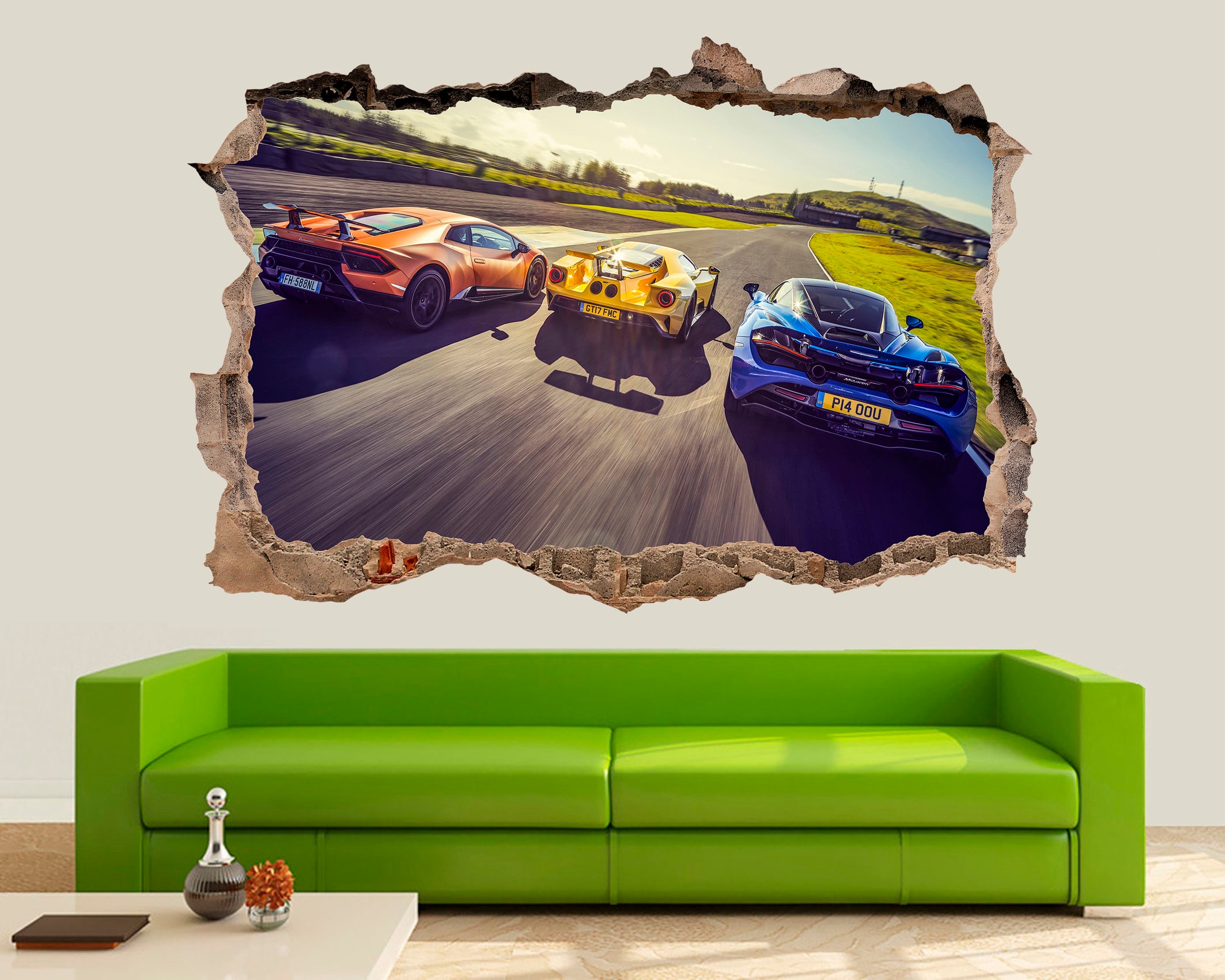 Racing Cars Competition Decal Sport Cars Wall Decal Etsy UK