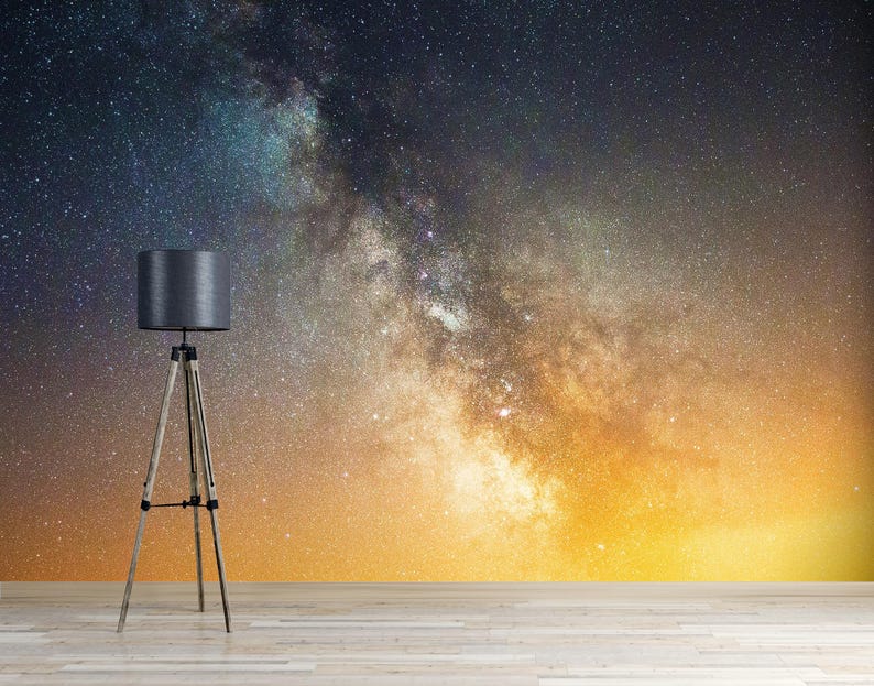 Milky Way Galaxy Wallpaper Space Night Sky Photo Mural Bedroom Wall ...