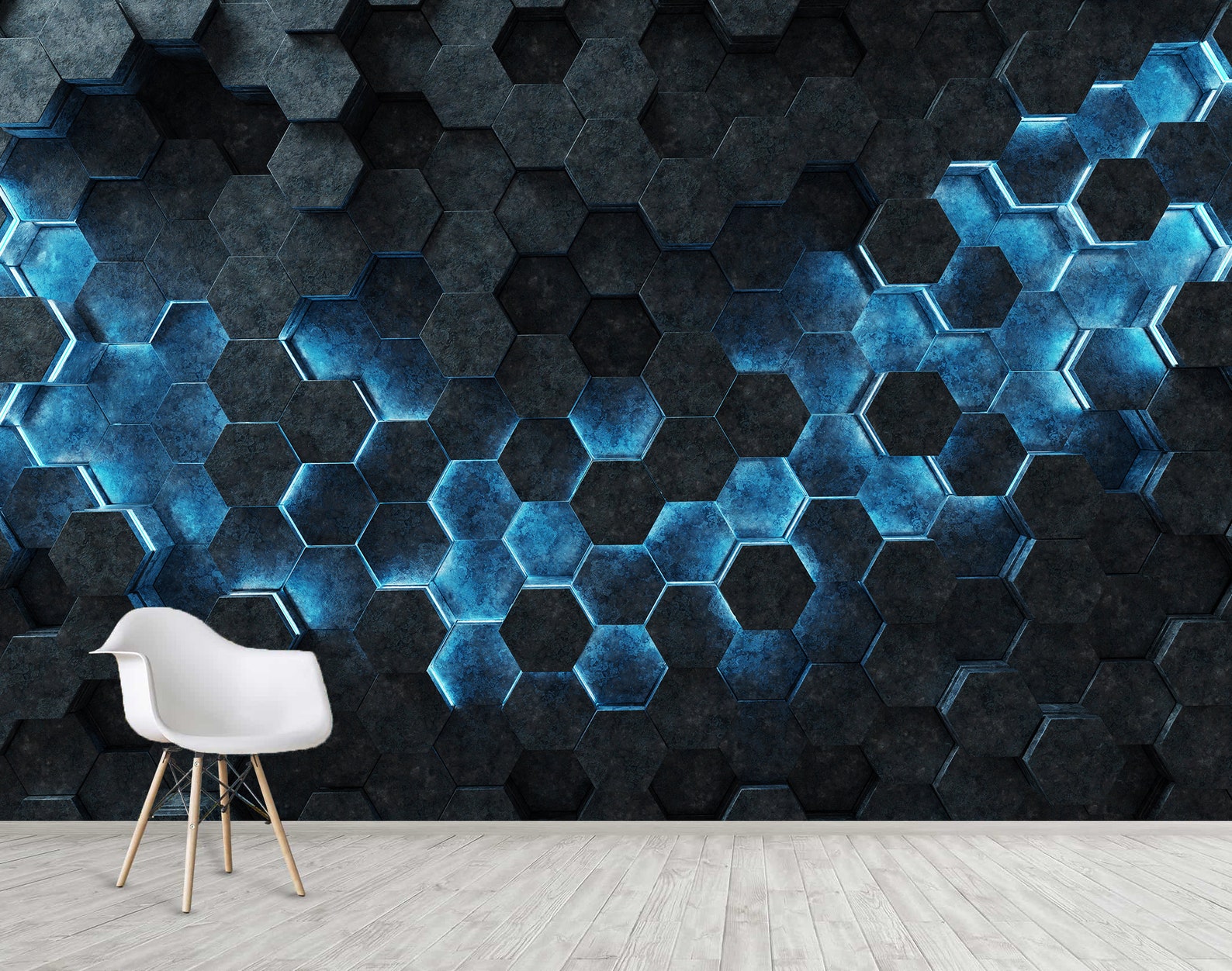 Abstract Geometric Pattern Peel and Stick Wall Mural Wallpaper Etsy UK