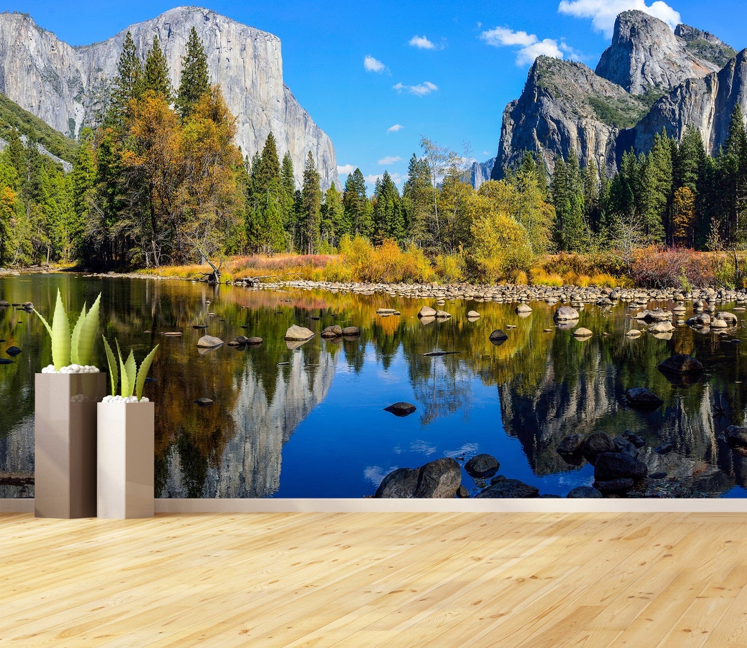 Yosemite Wall Mural Wallpaper Print Peel and Stick Nature Landscape ...