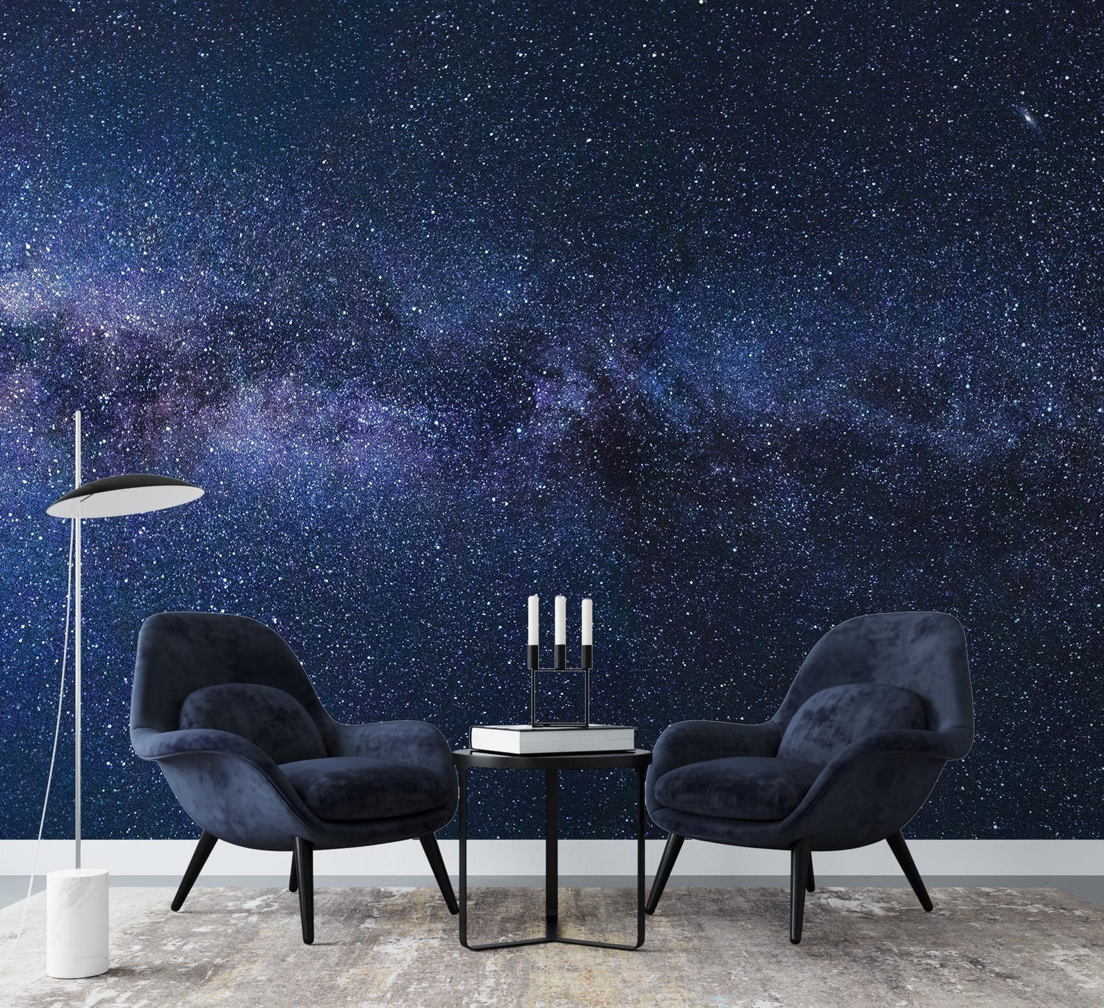Milky Way Galaxy Wallpaper Mural - Peel and Stick Space Wall Art ...