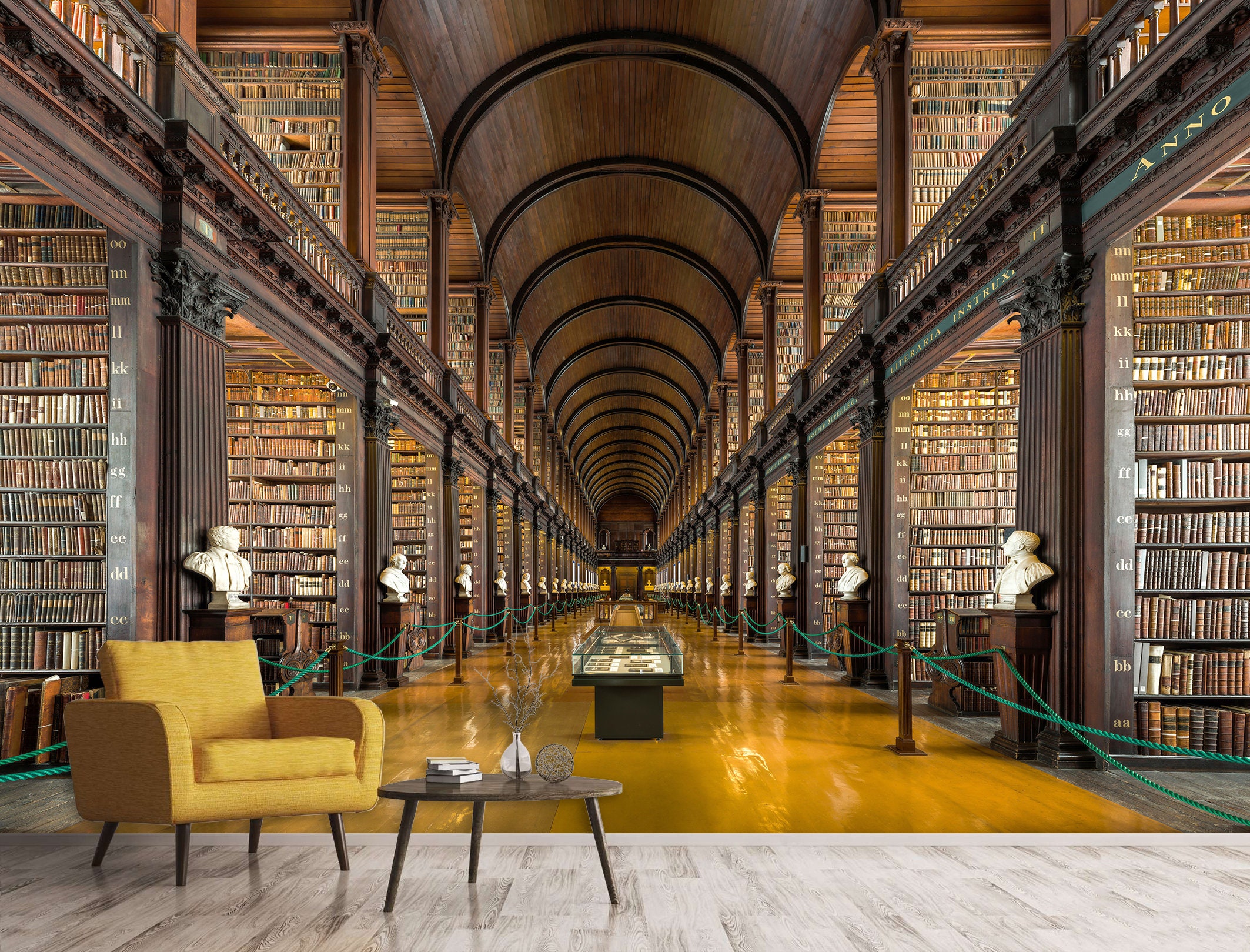 Reading Room Decor Books Library Wall Mural Old Library Peel Etsy UK