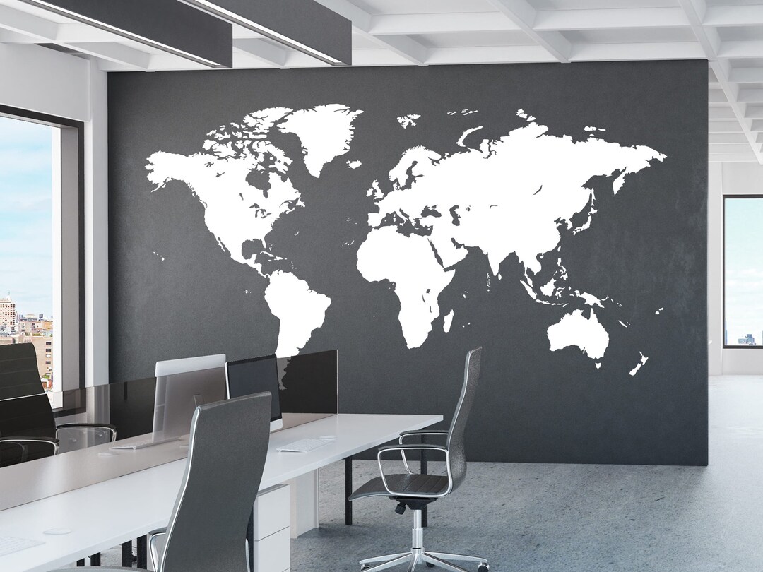 World Map Decal Wall Sticker White - Il 1080xN.4150791277 Qkds