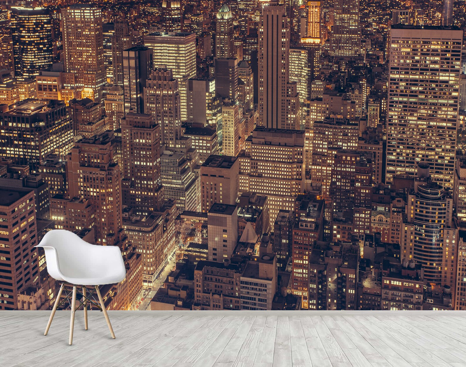 Night City Mural Wallpaper Urban Office Wall Decor Windows Etsy