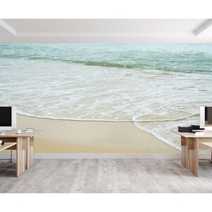 Beach Close-up Wallpaper Peel and Stick Beach Wall Mural Ocean | Etsy