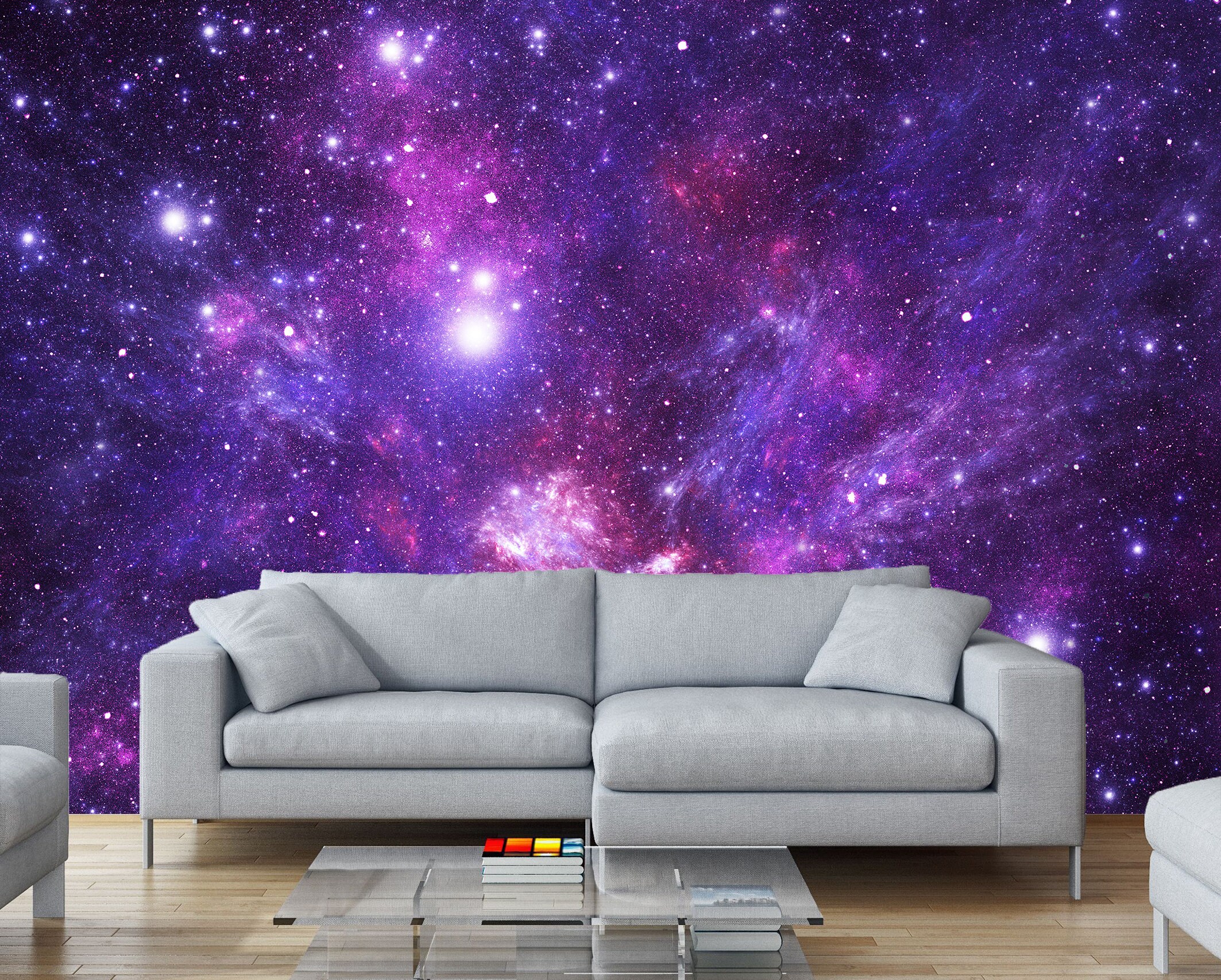 Galaxy Wall Murals Peel and Stick Space Wall Decal Wallpaper Etsy
