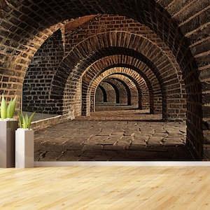 Castle Arches Wall Mural Wallpaper Old Architecture Wallpaper Peel and Stick Castle Wall Mural Bedroom Living Room Office Wallpaper