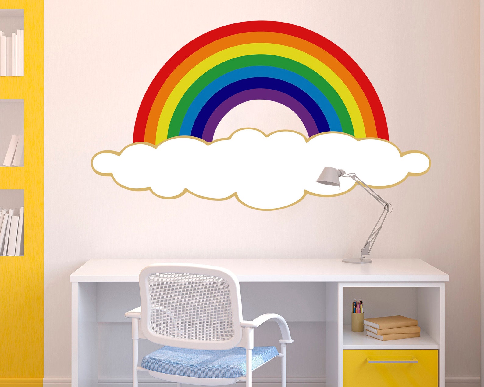 Rainbow Decal Nursery Decor Rainbow Wall Art Kids Room Decor Etsy